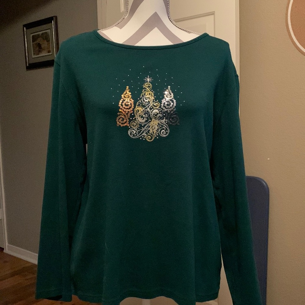Karen Scott Holiday Long Sleeve T-Shirt